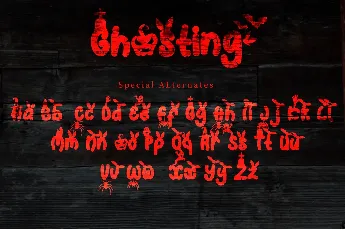 Ghosting font