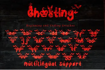 Ghosting font