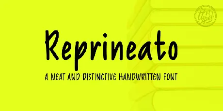 Reprineato font