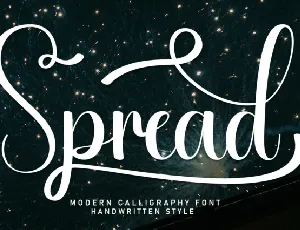 Spread Script font