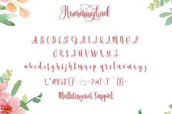 Hummingbird Personal Use Only font