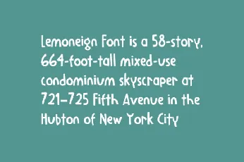 Lemoneign Display font