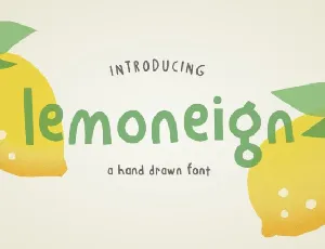 Lemoneign Display font