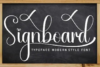 Signboard Script font