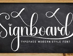 Signboard Script font