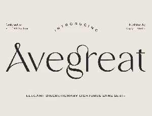 Avegreat font