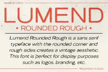 Lumend Rounded Rough font