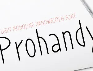 Prohandy font