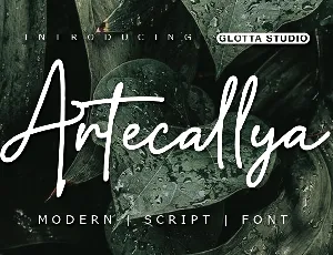 Artecallya font