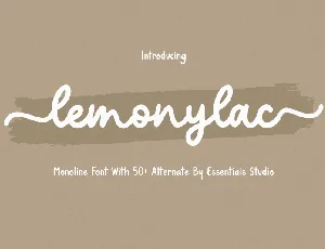 Lemonylac font