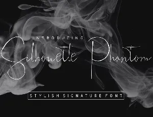 Silhouette Phantom Signature Handwritten font