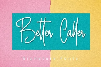 Better Caller Signature font