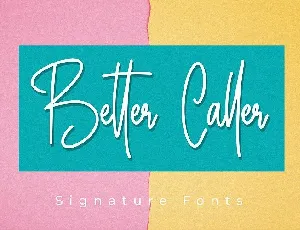 Better Caller Signature font