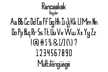 Rancaekek Demo font