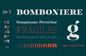 Bomboniere Family font