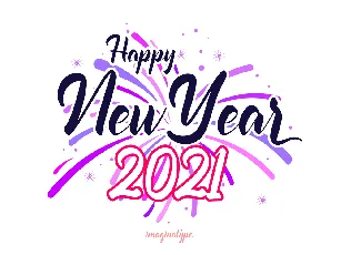 Welcoming New Year Script font