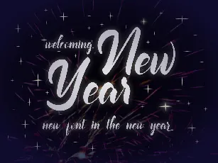 Welcoming New Year Script font