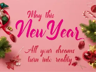 Welcoming New Year Script font