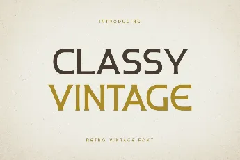 Classy Vintage font