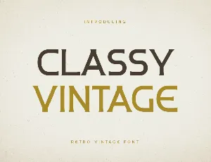 Classy Vintage font