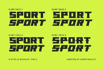 Glint Race Free font