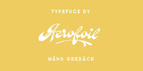 Aerofoil PERSONAL USE ONLY font