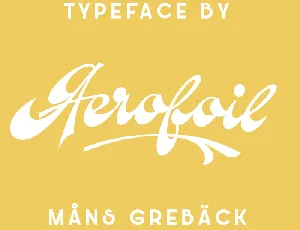 Aerofoil PERSONAL USE ONLY font