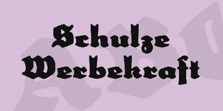 Schulze Werbekraft font