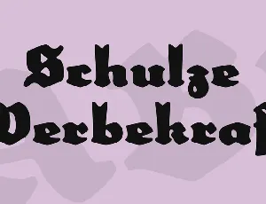 Schulze Werbekraft font