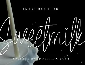 Sweetmilk Handwritten font