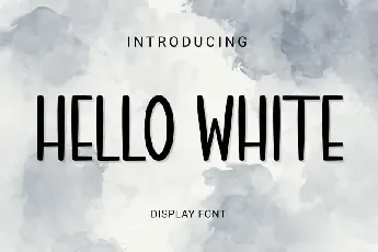 Hello white Display font