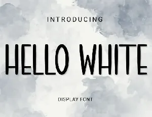 Hello white Display font