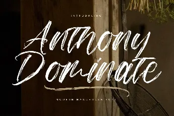 Anthony Dominate DEMO VERSION font