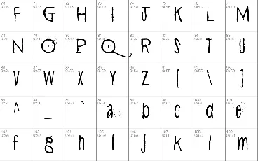 Alphabet Minus Eighty font