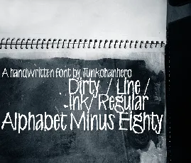 Alphabet Minus Eighty font