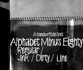 Alphabet Minus Eighty font