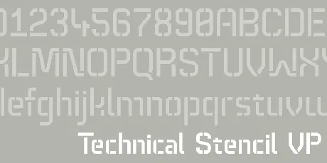 Technical Stencil VP font