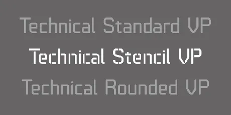 Technical Stencil VP font