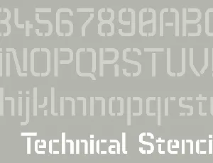 Technical Stencil VP font