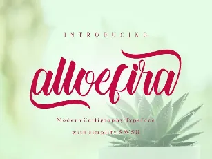 Alloefira Calligraphy font