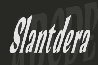 Slantdera font