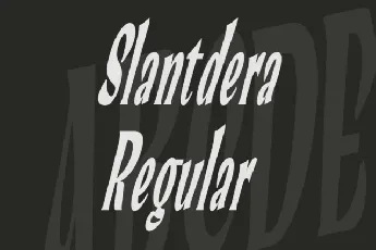 Slantdera font