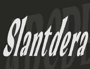 Slantdera font