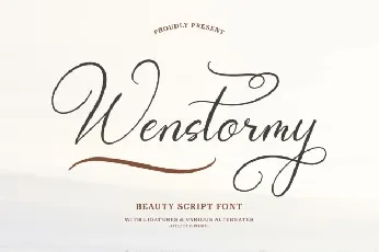 Wenstormy font