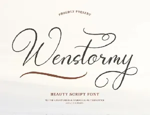 Wenstormy font