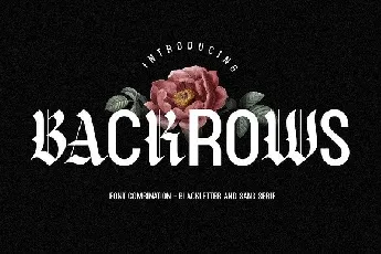 Backrows font