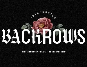 Backrows font