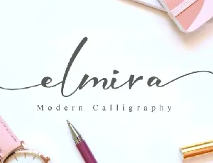 Elmira Calligraphy font