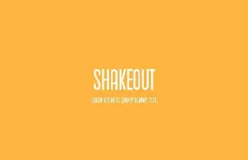 Shakeout font