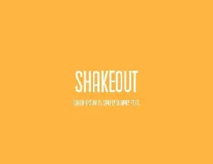 Shakeout font